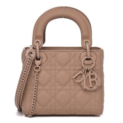 Christian Dior Ultra Matte Calfskin Cannage Mini Lady Dior Light Beige 1 of 10