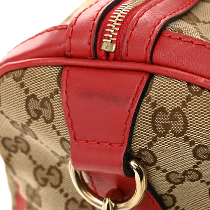 Gucci Monogram Vintage Web Medium Boston Red 12 of 14