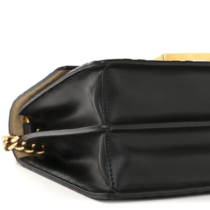 Fendi Vitello Liberty Bi-Color FF 1974 Embossed Small Kan U Shoulder Bag Maya Black 9 of 13