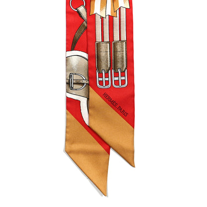 Hermes Silk Jumping Twilly Rouge Vif Caramel 2 of 4