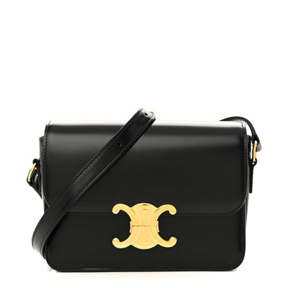 Celine Shiny Calfskin Teen Triomphe Black 1 of 11