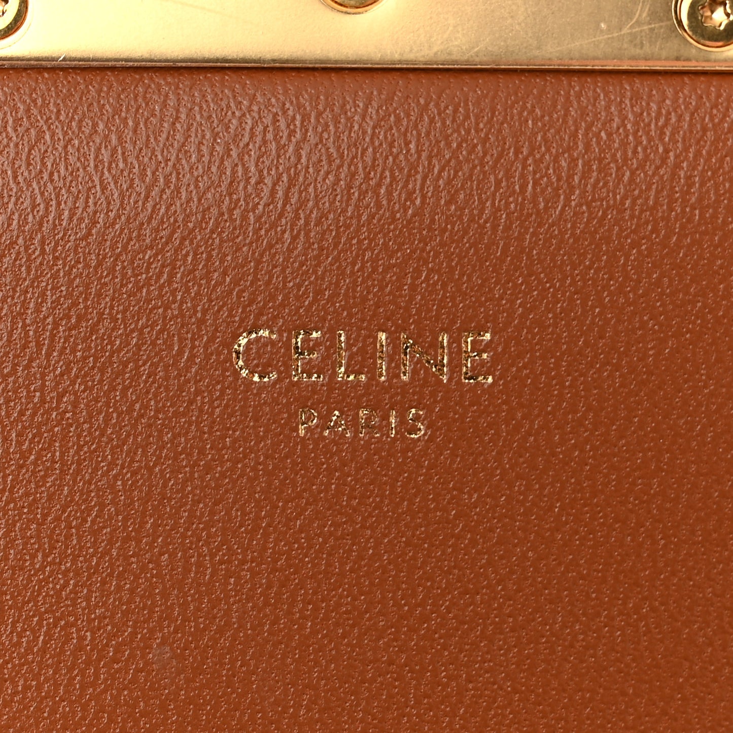 Calfskin Triomphe Canvas Teen Triomphe Bag Tan