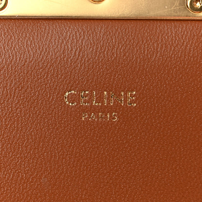 Celine Calfskin Triomphe Canvas Teen Triomphe Bag Tan 6 of 10