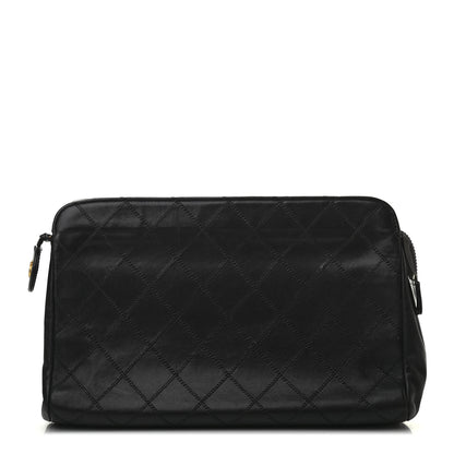 Chanel Lambskin Quilted Cosmetic Case Black 1 of 8