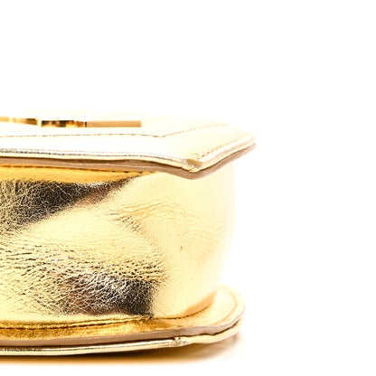Saint Laurent Metallic Calfskin Matelasse Chevron Monogram Small Love Heart Chain Bag Gold 9 of 10