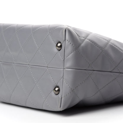 Chanel Lambskin Quilted Shopping Tote Grey 7 of 11