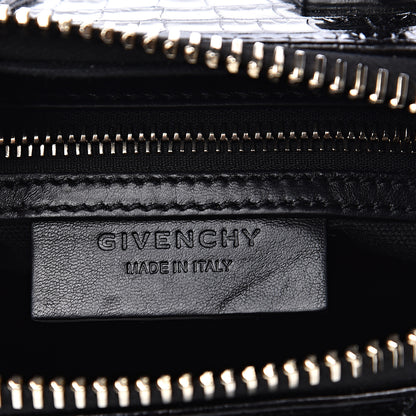 Givenchy Calfskin Crocodile Embossed Mini Antigona Black 5 of 13