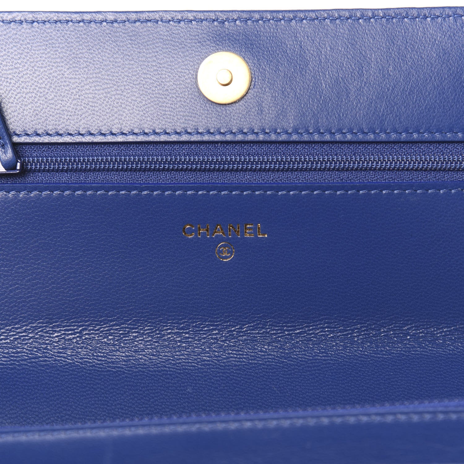 Chanel Goatskin Quilted 19 Wallet On Chain WOC Blue 6 of 12