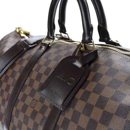 Louis Vuitton Damier Ebene Keepall Bandouliere 55 8 of 10
