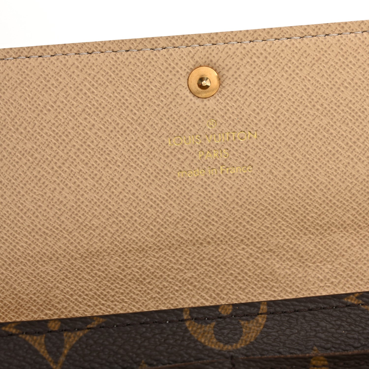 Louis Vuitton Monogram Dentelle Sarah Wallet Gold 6 of 9