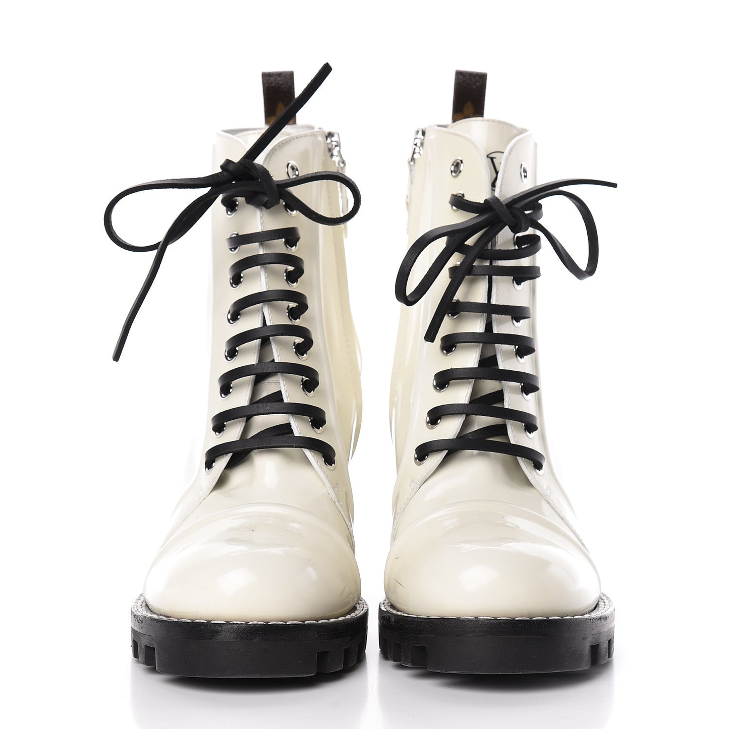 Patent Calfskin Spaceship Star Trail Ankle Boots 39 White