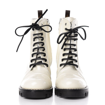 Louis Vuitton Patent Calfskin Spaceship Star Trail Ankle Boots 39 White 2 of 14