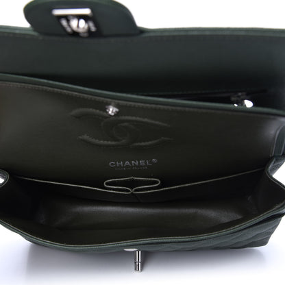 Chanel Caviar Quilted Medium Double Flap Dark Green 5 of 11