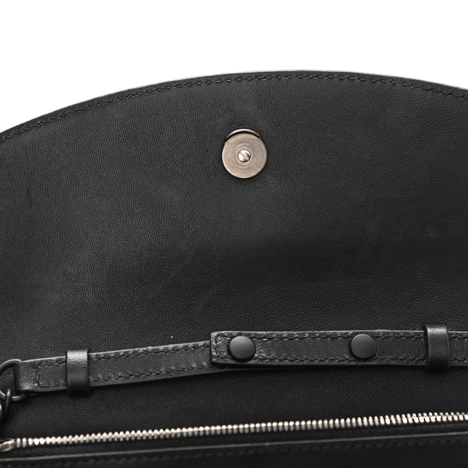 Balenciaga Shiny Goatskin Logo Embossed Monochrome BB Wallet On Chain Black 8 of 9