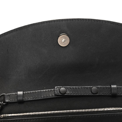 Balenciaga Shiny Goatskin Logo Embossed Monochrome BB Wallet On Chain Black 8 of 9
