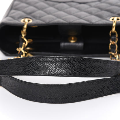 Chanel Caviar Quilted Petit Shopping Tote PST Black 9 of 17