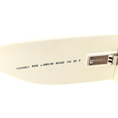 Chanel Acetate Cat Eye Sunglasses 6056 Black White 5 of 8