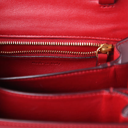 Celine Smooth Calfskin Small Classic Box Flap Bag Red 8 of 13