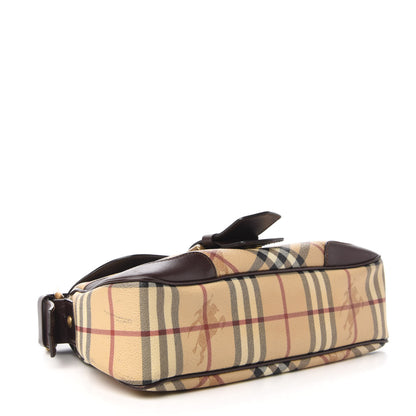 Burberry Haymarket Check Buckle Satchel Brown 4 of 10