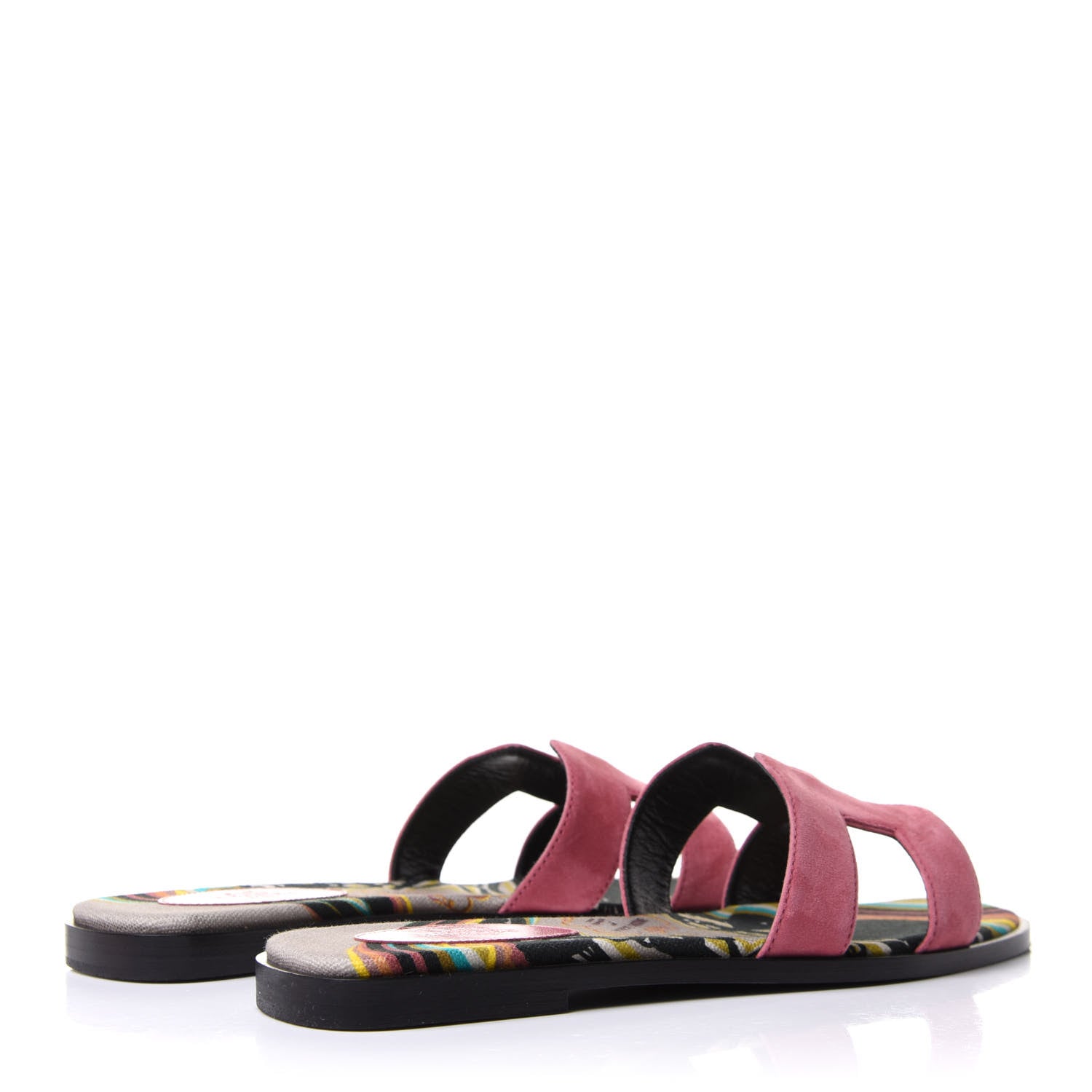 Hermes Suede Goatskin Oran Sandals 38.5 Rose De Venice 4 of 10