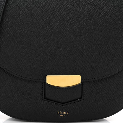 Celine Grained Calfskin Small Trotteur Black 8 of 10