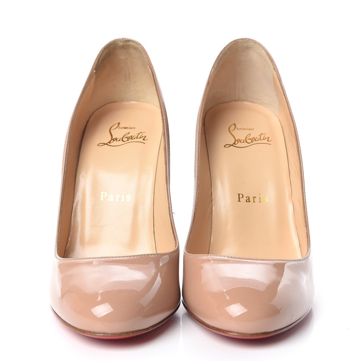 Christian Louboutin Patent Fifille 100 Pumps 36 Nude 2 of 9