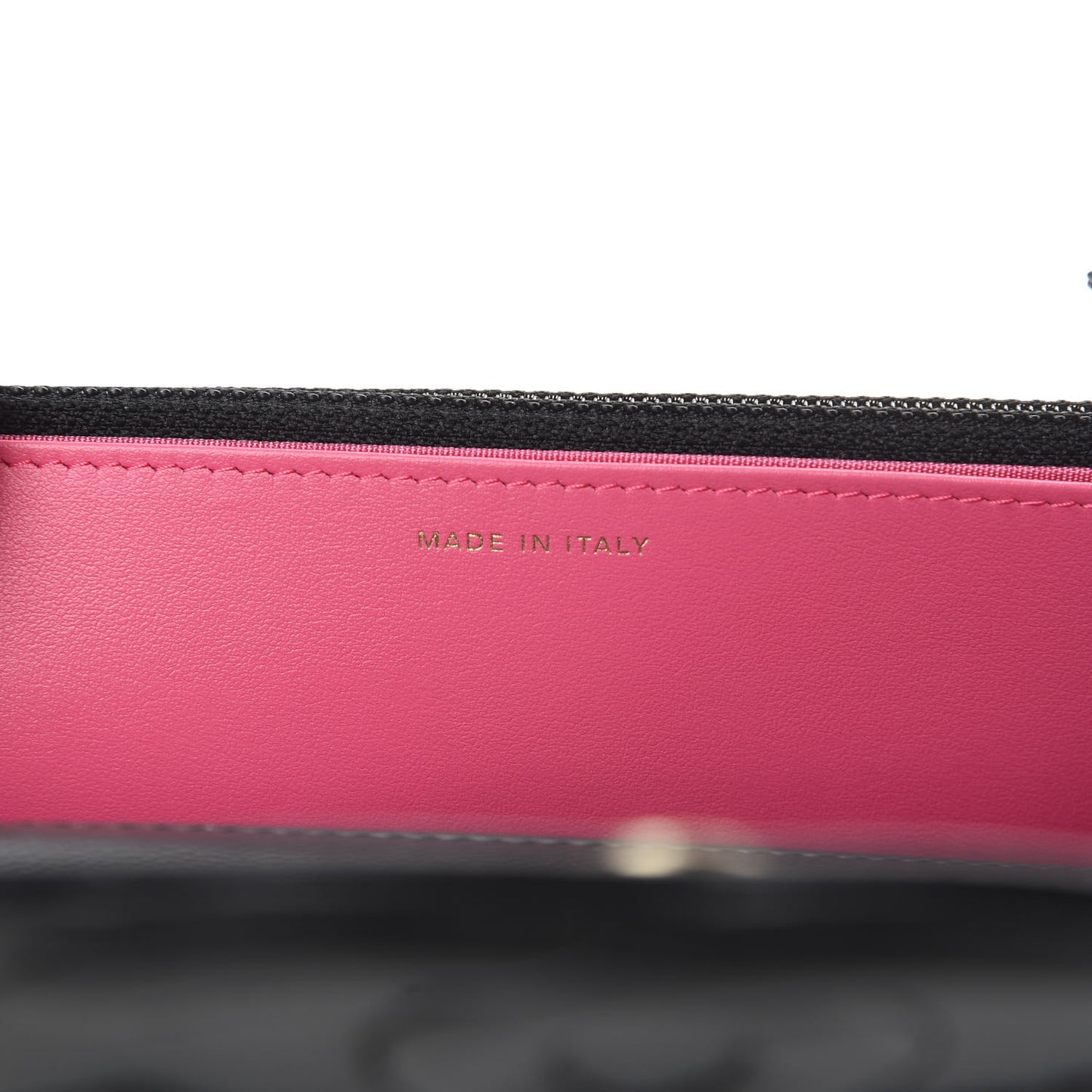 Goatskin Quilted Timeless CC Wallet On Chain WOC Black