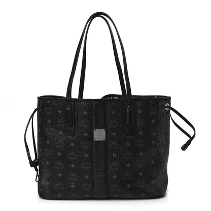 MCM Visetos Medium Liz Reversible Shopper Tote Black 1 of 12