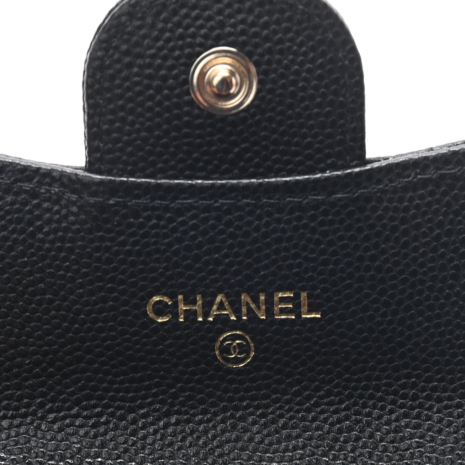 Chanel Caviar Quilted Flap Card Holder Chain Wristlet Black 6 of 9