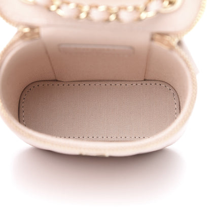 Chanel Caviar Quilted Small Vertical Coco Beauty Vanity Case With Chain Light Pink 5 of 10