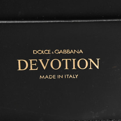 Dolce & Gabbana Smooth Calfskin Small Devotion Envelope Top Handle Bag Black 6 of 10