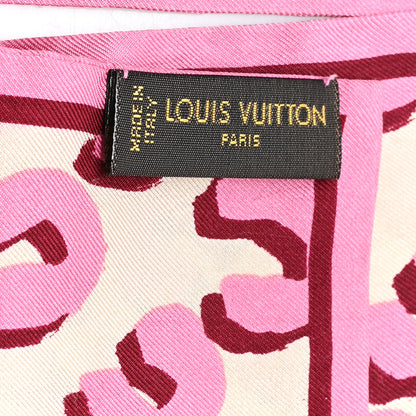 Louis Vuitton Silk Leopard Bandeau Blanc Corail 3 of 4