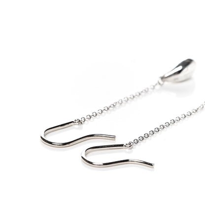 Tiffany Sterling Silver Elsa Peretti Teardrop Hook Earrings 3 of 4