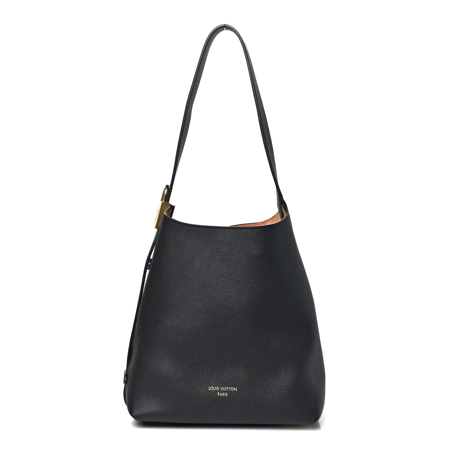Grained Calfskin Low Key Hobo PM Black