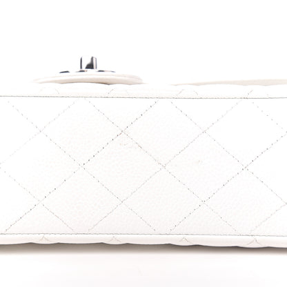 Chanel Caviar Quilted Medium Double Flap White 13 of 16
