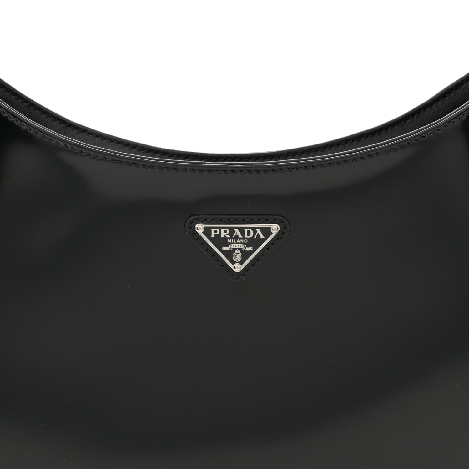 Prada Spazzolato Cleo Shoulder Bag Black 8 of 10