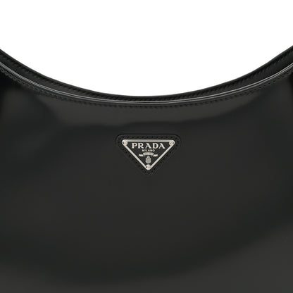 Prada Spazzolato Cleo Shoulder Bag Black 8 of 10