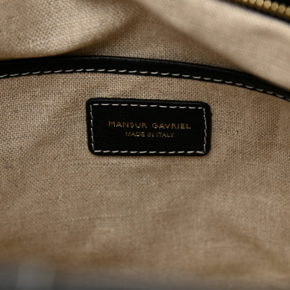 Mansur Gavriel Calfskin Mini Tulipano Bag Black White 5 of 7