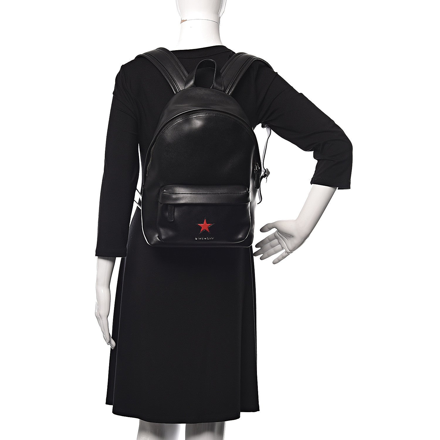 Givenchy Calfskin Star Mini Backpack Black Red 2 of 12