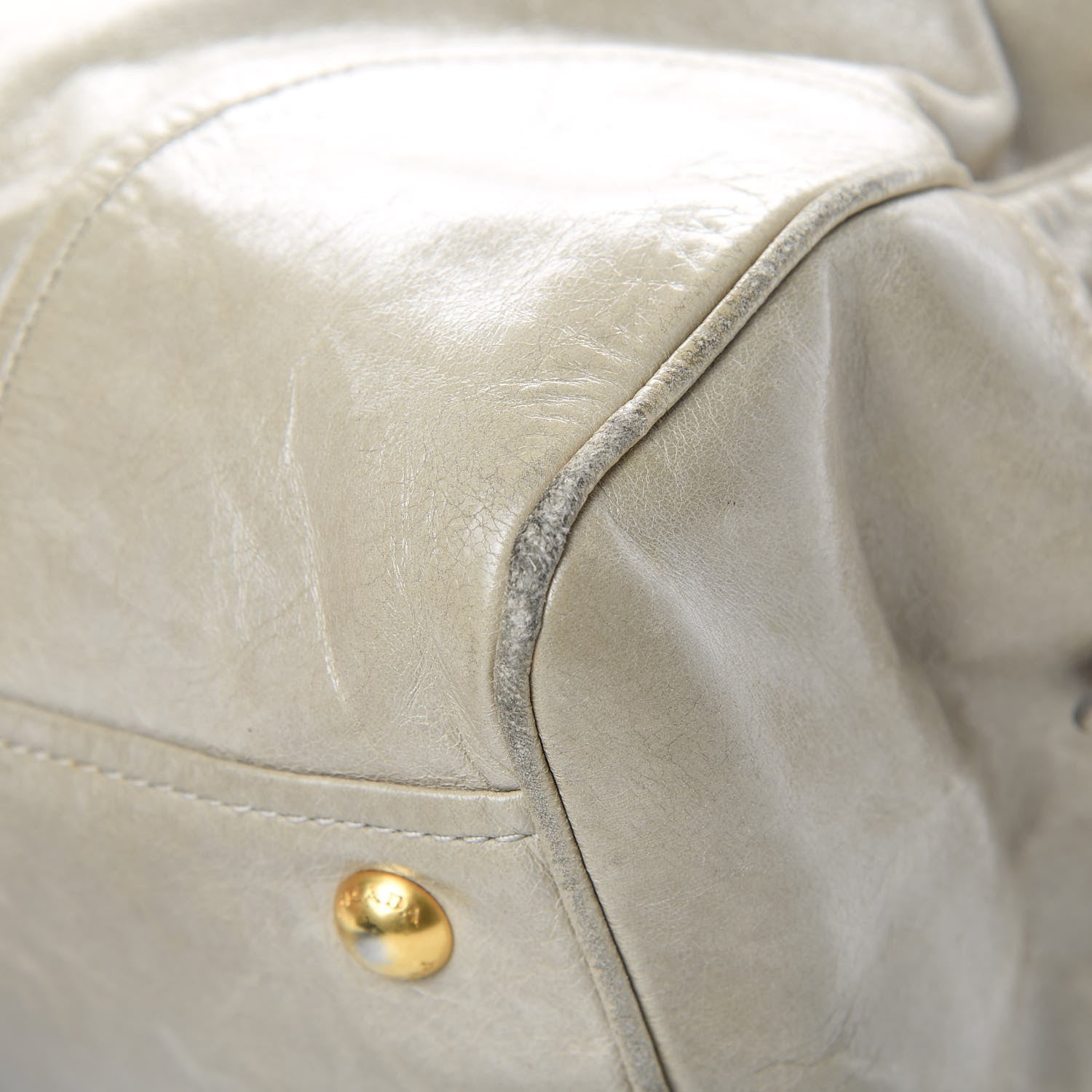 Prada Vitello Shine Shopping Satchel Cammeo 10 of 17