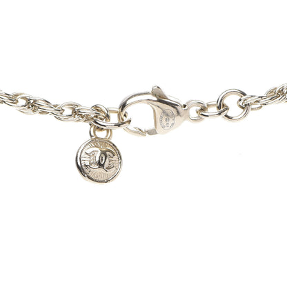 Chanel Pearl Bead CC Medallion Necklace Gold Pearly White Black 5 of 7