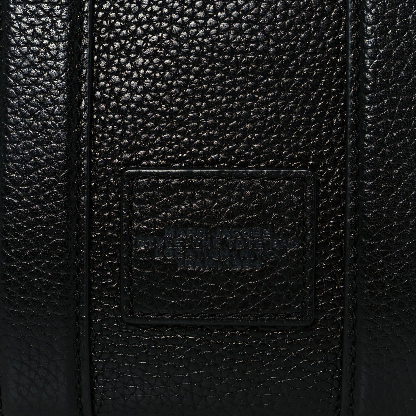 Grained Calfskin Micro The Tote Bag Black