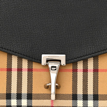 Burberry Derby Calfskin Vintage Check Small Macken Crossbody Bag Black 7 of 12