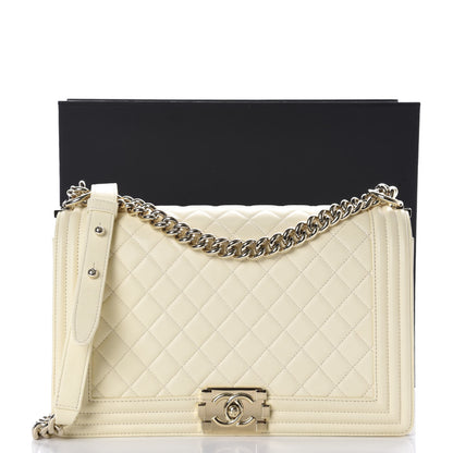 Chanel Lambskin Quilted New Medium Boy Flap Light Beige 11 of 11