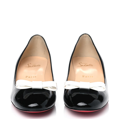 Christian Louboutin Patent Bow 55 Pumps 37 Black 2 of 6