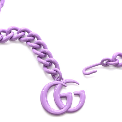 Gucci Varnished Metal GG Marmont Chain Belt Purple 3 of 3