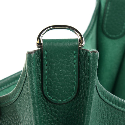 Hermes Taurillon Clemence Evelyne III PM Malachite 13 of 16