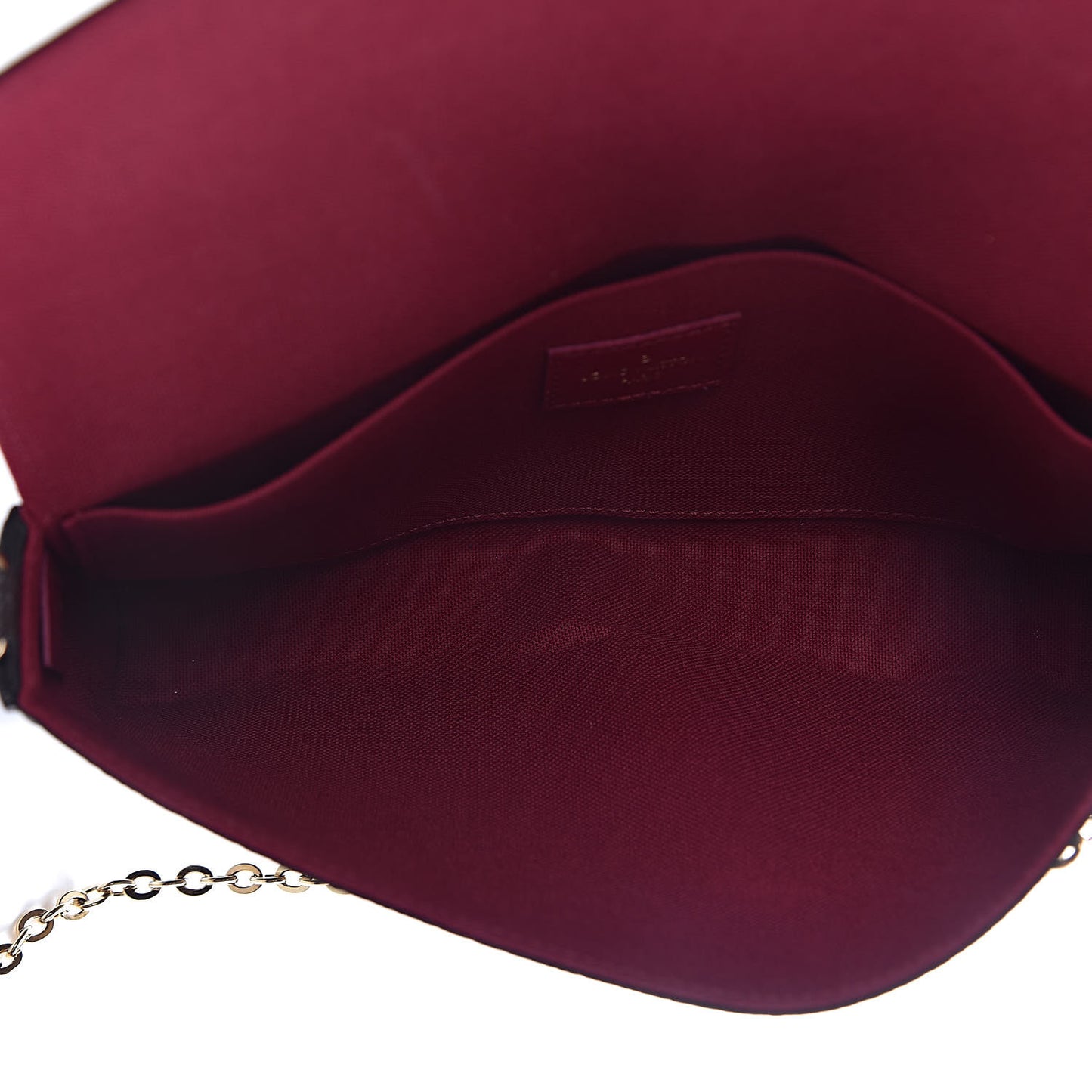 Monogram Pochette Felicie Chain Wallet Fuchsia