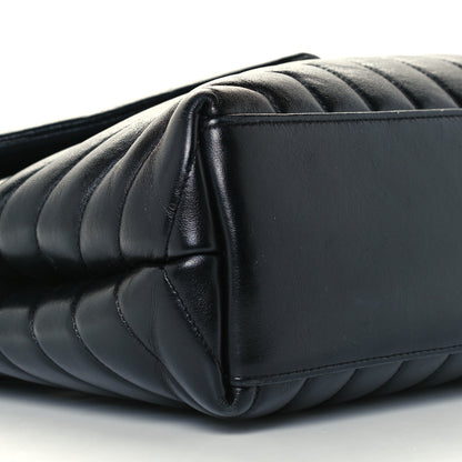 Saint Laurent Calfskin Y Quilted Monogram Medium Loulou Chain Satchel Black 10 of 11