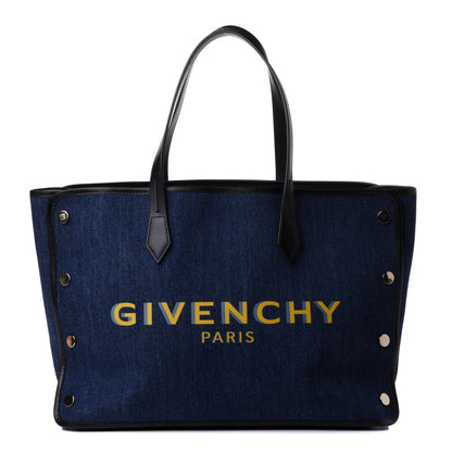 Givenchy Denim Medium Logo Bond Shopper Tote Blue 1 of 4
